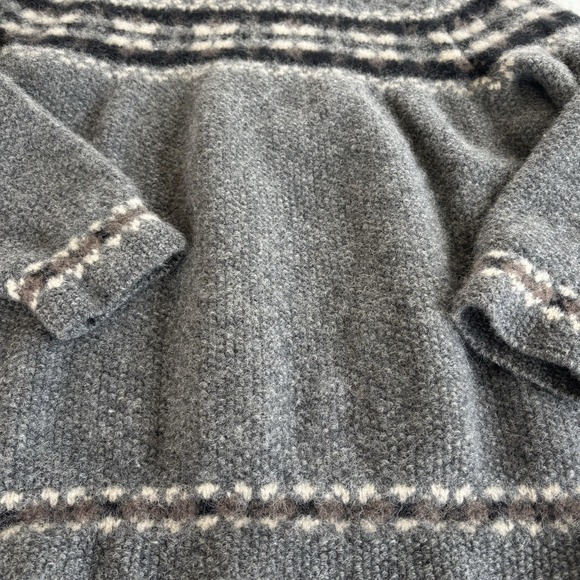 Vintage Maurices Shetland Wool Zip Up Sweater Women's L Gray with Collar Outdoor - Picture 7 of 7